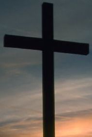 Kreuz mit Sonnenaufgang Ausschnitt